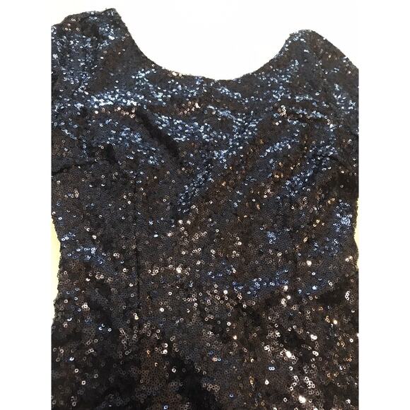 Lulus Delightful Ways Sequin Mini Dress Navy Blue Womens Sz Small Bodycon - Picture 3 of 11